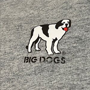 Big Dogs Authentic Gray T-Shirt w/ Big Dogs Bucket List Graphic on back Size 5XL